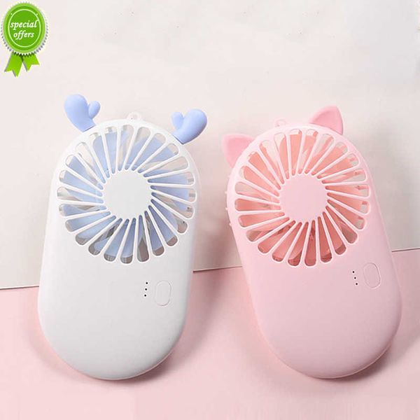 Nuevos ventiladores pequeños de bolsillo de dibujos animados, Mini ventilador Usb para dormitorio de estudiantes, soporte de escritorio, ventilador portátil de mesa, aire acondicionado