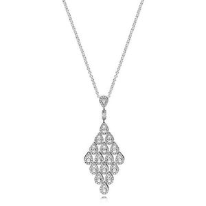 NOUVEAU collier glamour en cascade avec pendentif en argent sterling 100% 925, chaîne de base, fabricant, vente en gros, courrier gratuit AA220315