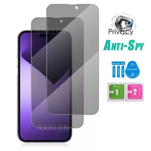 Venta al por mayor Anti Spy Privacy Screen Protector Film Case Friendly Vidrio templado para iPhone 14 Pro Max 13 12 11 XS XR 6 7 8 Plus Sin paquete