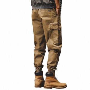 Nuevos pantalones de carga ocasionales Pantalones de chándal Hombres Vintage Streetwear Pantalones tácticos militares sueltos Pantalones de hombre de carga Ropa táctica q7F1 #