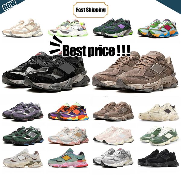 Nouvelles chaussures de créateur décontractées 9060 Chaussures de course pour hommes baskets de créateurs nuage gris noir saline blanc cristal balement aimant champignon