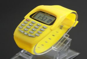 Nouvelle montre de sport de mode décontracté pour les hommes femmes gamin calculateur électronique multifonction de montre Jelly Watch6958375