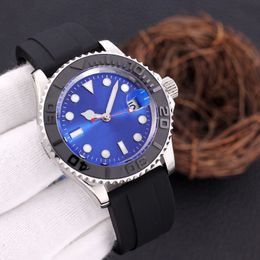 Nouvelle montre pour hommes décontractée style yacht cadran argenté montre mécanique automatique verre saphir montre pliante classique montre super lumineuse avec boîte