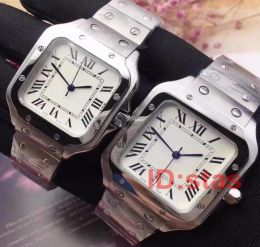 Nouveau Casual Quartz Couples Montre De Luxe En Acier Inoxydable Argent Diamant Hommes Designer Femmes Montres Montres Sans Boîte