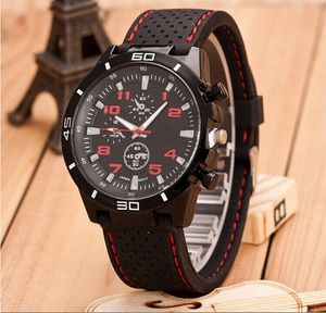 Cool décontracté Quartz montre pour hommes montres militaires sport montre-bracelet Silicone horloge mode heures garçon robe minuterie