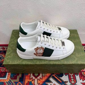 Nieuwe Casual Schoenen Bee ACE SNEAKER MET WEB Lage Heren Dames Schoenen Hoge Kwaliteit Tijger Geborduurd Zwart Wit Groene Strepen Wandelschoenen Sneakers 06