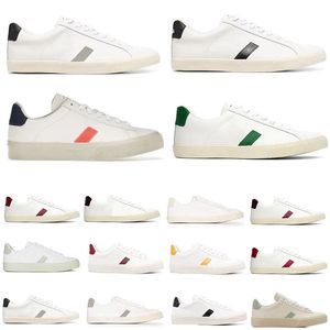 Nieuwe informele Vejaon Frans Brazilië Green Earth Green Low Carbon Life V Organic Cotton Flats Platform Sneakers Women Classic White Designer Shoes Heren Trainers