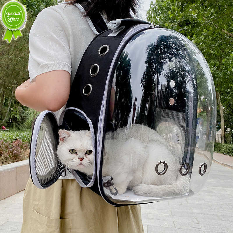 Nouveau Chat Sac De Transport Espace Pet Sac À Dos Respirant Portable Transparent Sac À Dos Chiot Chien Transport Transporteur Espace Capsule Sac Animaux