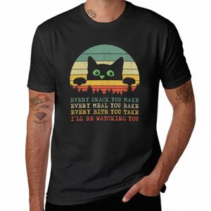 Nouveau chat chaque serpent que vous faites, je vous regarderai T-Shirt t-shirt surdimensionné t-shirt uni hommes champi t-shirts P0TL #