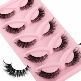 Nouveau Cat-Eye 3D Mink Eyeles bouclées ailées naturelles réalistes My End Eye Elgated épais faux yeux doux faux yeux K7vl #