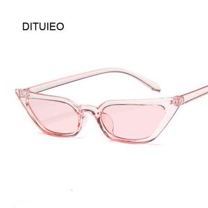 Nouveau Cateye Vintage rouge rose lunettes de soleil femmes marque Designer rétro Points lunettes de soleil femme Superstar Lady Cat Eye Y220317