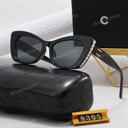 Nieuwe CC-zonnebril Modeontwerper Ch-zonnebril Retro Fashion Top Rijden buiten UV-bescherming Fashion Logo Been voor dames Heren zonnebril met doos T1