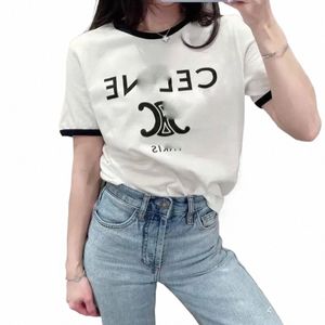 Nouveau CE Arc Letter Imprimer Designer T-shirts pour femmes T-shirt à manches courtes décontractées 34OQ #