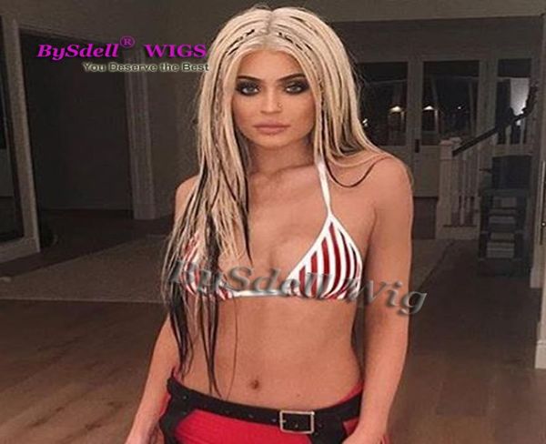 Nueva celebridad Kylie Jenner Christina Aguilera Peinado PELIZACIÓN SINTÉTICA BLANCA BLANCA BRIDES NEGRAS COSPLAY COSPLAY PARA XTINA COS9848589