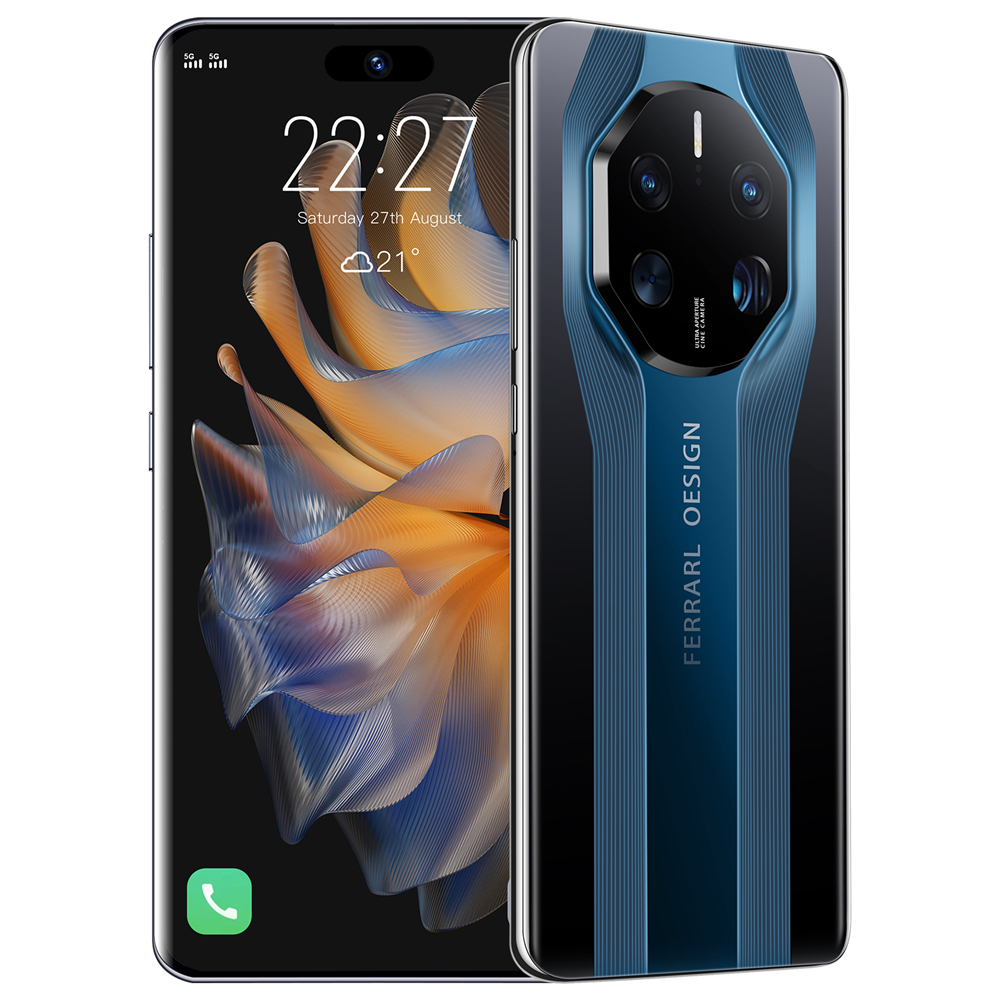 Новые мобильные телефоны 7.2 Экран HD Face Id Mate50 RS 5G Network 256G 512G 1T Оптовая мобильная телефон