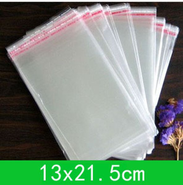 Nouveau sac Cellophane (13x19 cm) avec joint auto-adhésif pour la vente au détail ou en gros 500 pcs/lot sacs Opp transparents