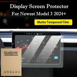 Nuevo protector de pantalla de control central para Tesla Modelo 3+ 2024 HD/Matte GPS Navigation Film Película anti-explosión templada