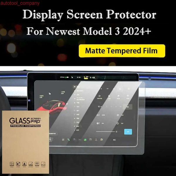 Nuevo protector de pantalla de control central para Tesla Modelo 3+ 2024 HD/Matte GPS Navigation Film Película anti-explosión templada