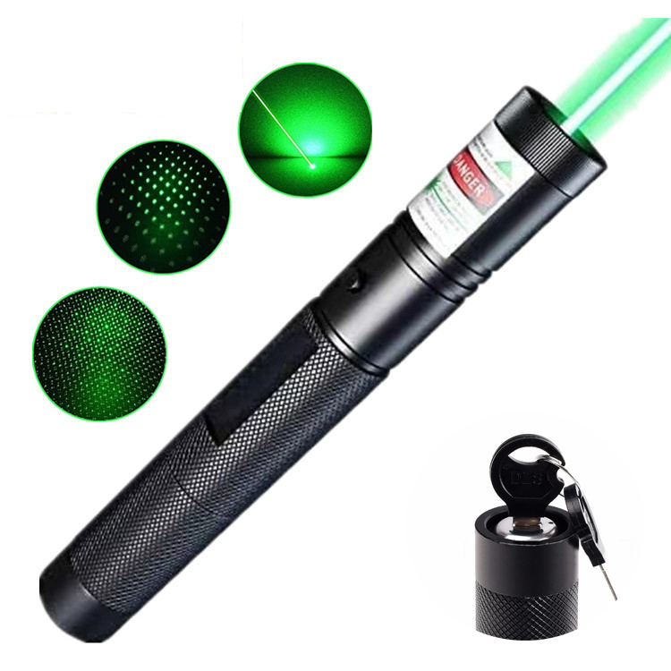 Puntatori laser Penna puntatore laser 303 Verde 532Nm Caricabatterie con messa a fuoco regolabile 4 colori