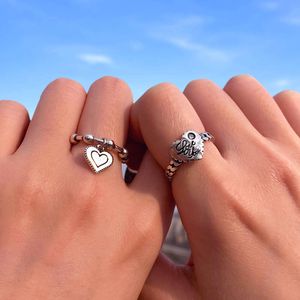 Nouvelle chaîne Love Pendant Set 2 pièces créatives anglaises Loveyou Joint Ring