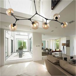 Nieuwe Kroonluchters Verlichting Moderne Lamp Nieuwigheid Hanglamp Natuurlijke Boom Branch Suspension Christmas Light Hotel Glass Ball Light AC85V-2650V