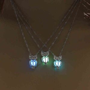 Nouveau charme brillant hibou pendentif collier mignon lumineux bijoux tour de cou 3 couleurs cadeau de noël pour les femmes collier G1206