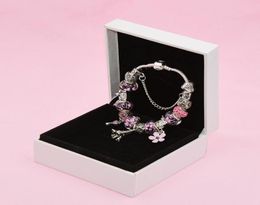 Nuovo braccialetto con pendente a torre di fascino per braccialetto elegante da donna con perline fai da te in platino con scatola originale regalo di festa2059169