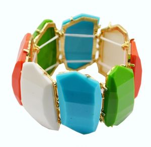 Nouveau Charmant Bracelet en résine colorée à la mode, joli Bracelet