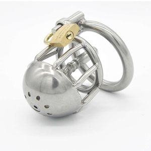 Nouveau Chaste Bird Nouveau! Dispositif de chasteté masculine en acier inoxydable avec cathéter Cock Cage Virginity Lock Penis Ring Penis Lock Cock Ring A088