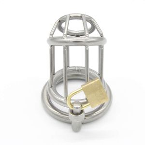 Nouveau oiseau chaste en acier inoxydable Nouveau mâle Cage Cage Chasteté Dispositif Pénis Ring Cock With Gake Adult Game Men Sexy Toy A158