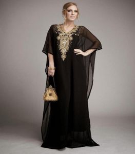 Nieuwe goedkope Lang Arabische islamitische kleding voor vrouwen Abaya in Dubai Kaftan Moslim Arabische avondjurken V Nek Chiffon kralen Party PR1244033
