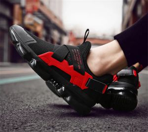 Nuevo Barato Un pedal hebilla Chaussures Zapatos de diseñador de moda Zapatillas de deporte Blanco Vestido negro De Luxe Zapatillas de deporte Hombres Mujeres Zapatos para correr