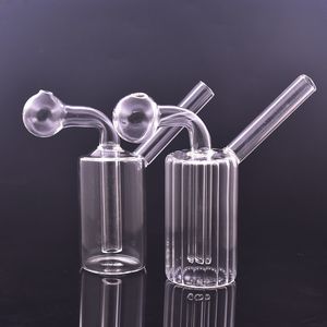Nieuwe goedkoopste mini glazen oliebrander bong met helder pyrex dik glas oliebrander waterleiding recycler ashcatcher bong beste relatiegeschenken