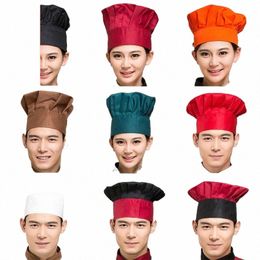 Nouveau Chef Hat Hôtel Restaurant Ding Room Serveur Cuisine Chef Un grand chapeau réglable casquette de travail avec élastique f4io #