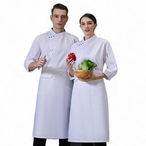 Nouveau Chef Uniforme Lg Manches Automne et Vêtements d'hiver Western Food Cuisine Hôtel Restaurant Chef Salopette Hommes J6qd #