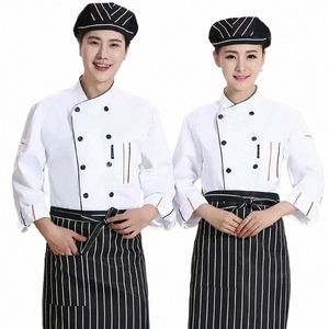 Nieuwe Chef Uniform Korte mouwen Zomer Ademende mannen en vrouwen Bakken Gebak Chef Werkkleding Dert Winkel bakkerij c9aH #