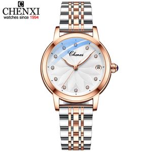 Nouveau CHENXI femmes automatique mécanique haut marque montre-bracelet étanche femme en cuir affaires horloge Reloj De Mujer