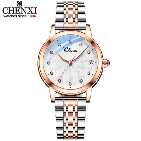 Nouveau CHENXI femmes automatique mécanique haut marque montre-bracelet étanche femme en cuir affaires horloge Reloj De Mujer