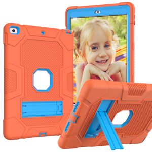 Nouveaux étuis robustes pour tablette avec béquille enfant pour iPad 10 10e génération 10.2 9e 8e 7e 9.7 Housse en silicone PC Armor Tough avec support Orange