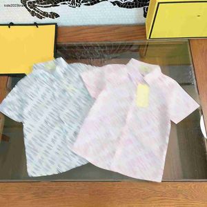 Nieuwe Kind Shirt Volledige print van brief logo baby korte mouwen Maat 110-160 CM kids designer kleding meisjes jongens Blouses 24Feb20