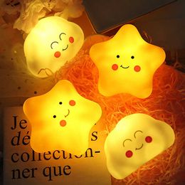 Nouveaux enfants chambre décoration lampe mignon étoile nuage veilleuse LED haute qualité créative veilleuse pour noël nouvel an cadeau