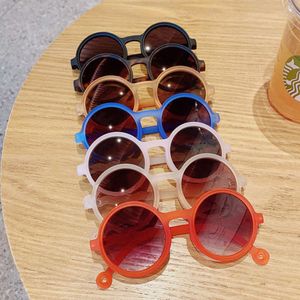 Nieuwe kinderen kleuren luipaard vorm mode ronde jongens meisjes vintage zonnebril UV Protection Classic Kids Eyewear 132ed