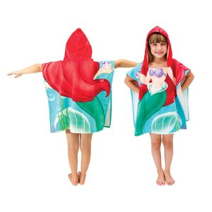 Nouveaux enfants sirène mignon dessin animé à capuche cape serviette de plage Animal imprimé microfibre bébé garçons filles enfants natation serviette de bain