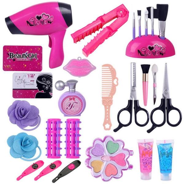 Nouveaux enfants semblant Playset poupée Deluxe style tête maquillage coiffure beauté jouet cadeau pour filles anniversaire LJ201009