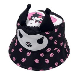 Nouveau chapeau de pêcheur de dessins animés pour enfants et hommes cousus 3d Hat d'oreille Angel Medium Children's Bowl Hat 56 cm