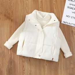 Veste en duvet de coton rembourrée pour enfants, trésor pour femmes, gilet chaud rembourré en velours, col d'hiver, manteau pour enfants, nouvelle collection