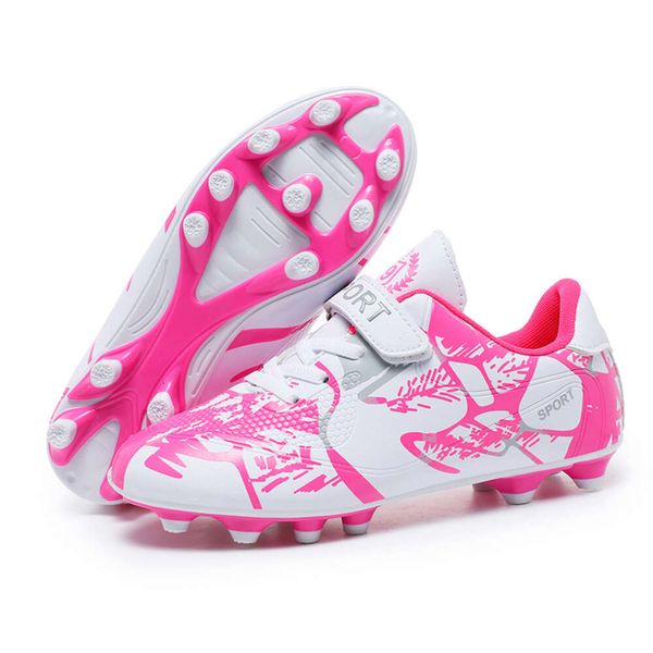 Nouvelles bottes de Football pour enfants garçons filles AG TF crampons de Football jeunes enfants chaussures d'entraînement basses rose bleu or