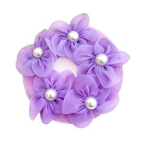 Filet à cheveux en fil de perles pour enfants, disque de fleur, accessoires de danse pour filles, tête de fleur, filet élastique de couleur, vente en gros, nouvelle collection