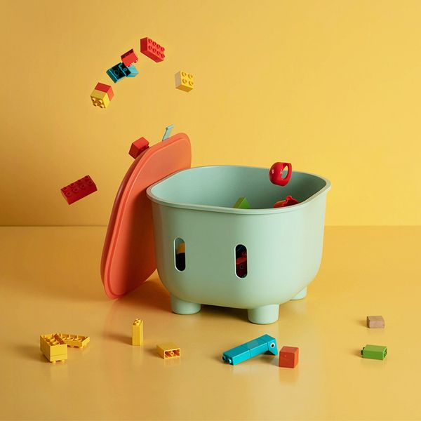 Nuevos taburetes de almacenamiento para niños Color a juego Snack de plástico Taburete de almacenamiento de juguetes Silla de taburete de calzado multifuncional