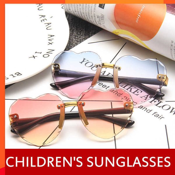 Nouveaux lunettes de soleil pour enfants mode bébé lunettes de soleil lunettes à la mode filles garçons mignon amour lunettes de soleil Anti-éblouissement Anti-rayonnement